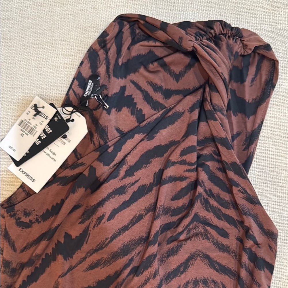 NWT Express zebra print thong bodysuit